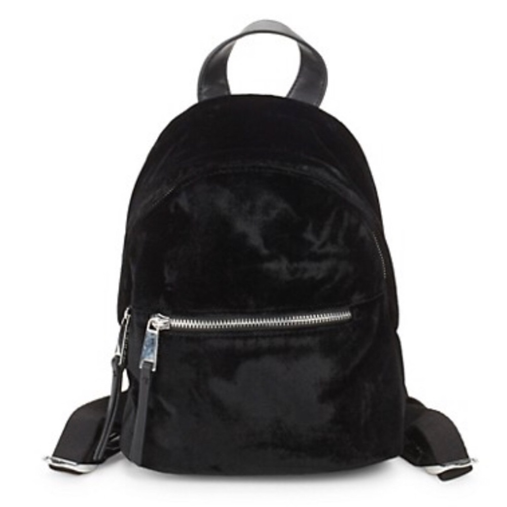 French Connection Jace Mini Velvet Backpack